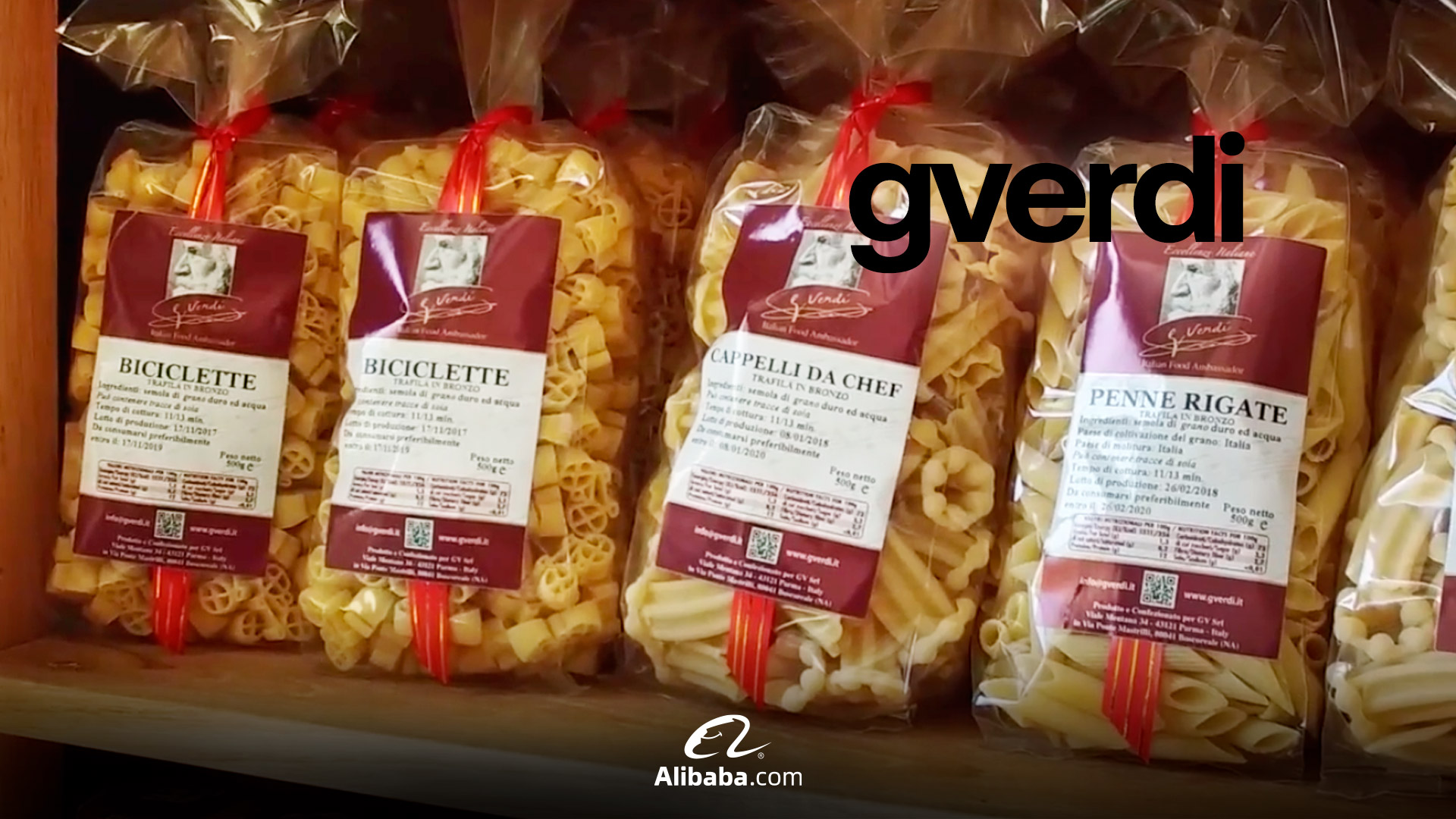 pacchi di pasta gverdi