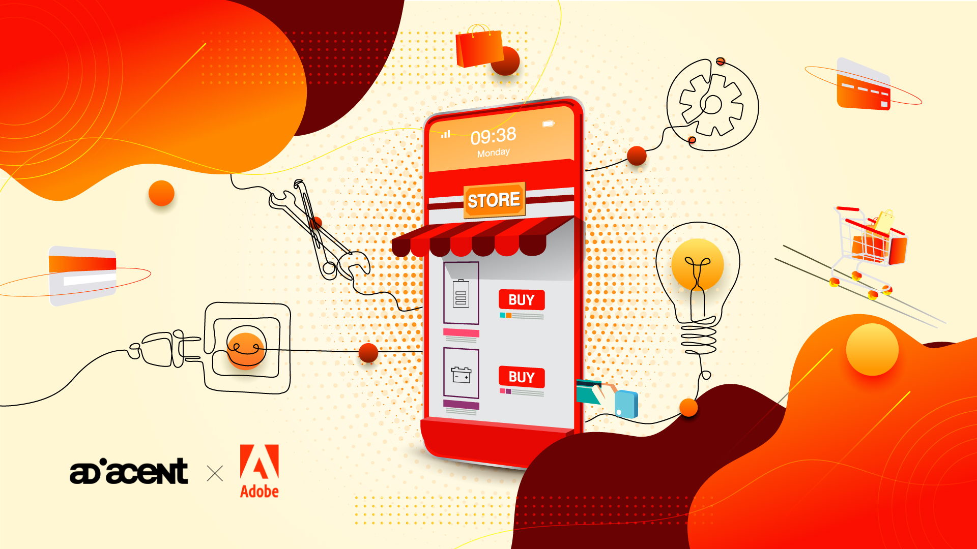adiacent x adobe, elementi grafici e-commerce
