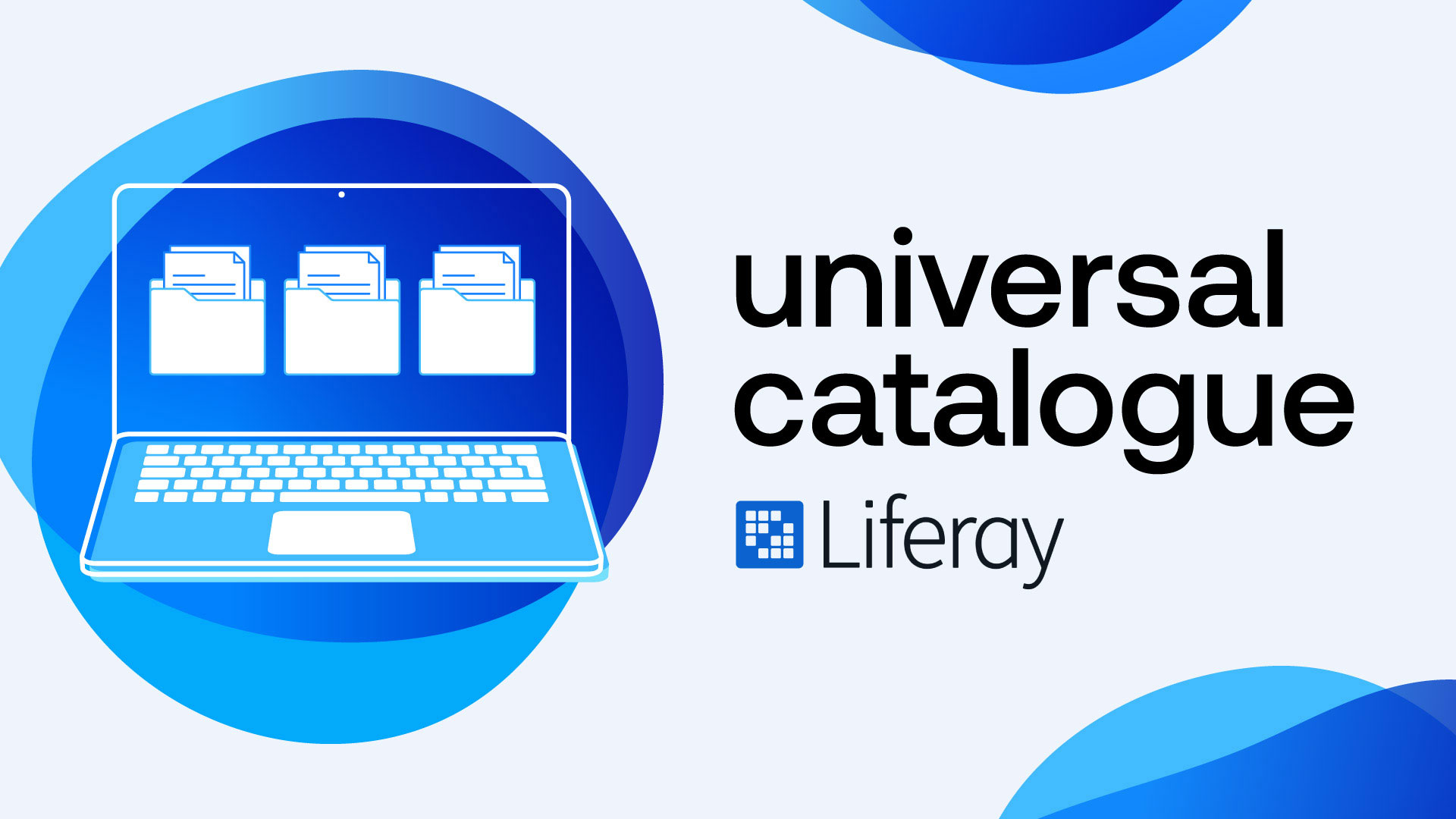 universal catalogue, logo lifery, disegno di computer azzurro
