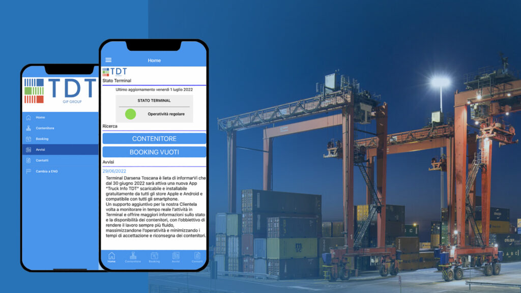 Cantieri navali e schermata app